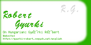 robert gyurki business card